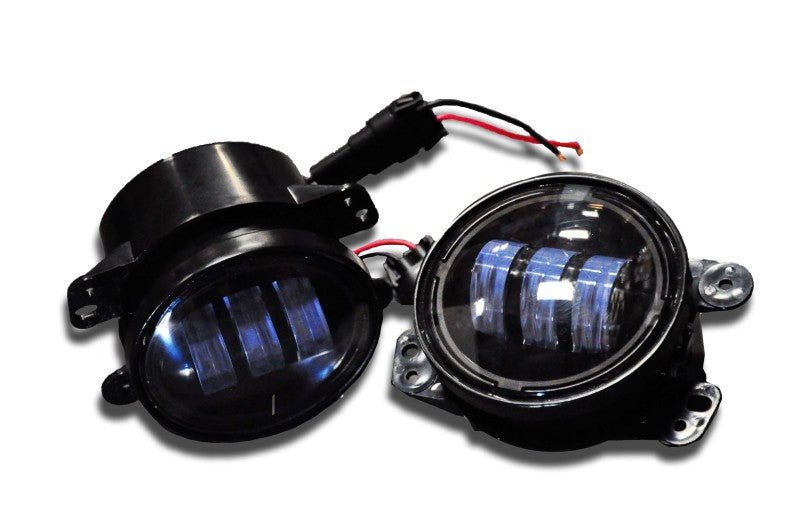 DV8 Offroad 07-18 Jeep Wrangler JK 4in 30W LED Replacement Fog Lights Fog Lights DV8 Offroad
