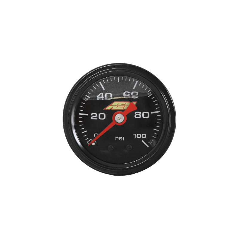 AEM 0-100 PSI Liquid Filled Mechanical Pressure Gauge - 1/8 NPT Gauges AEM