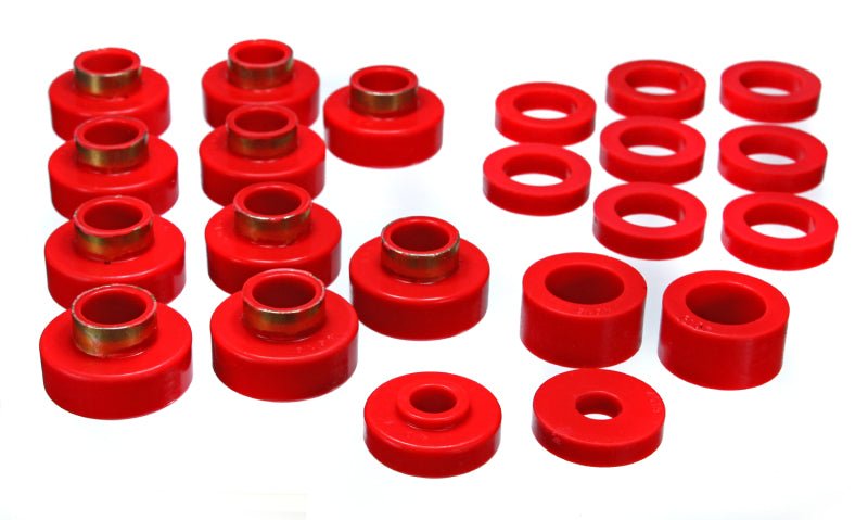 Energy Suspension Cj5-7 Body Mounts - Red Bushing Kits Energy Suspension