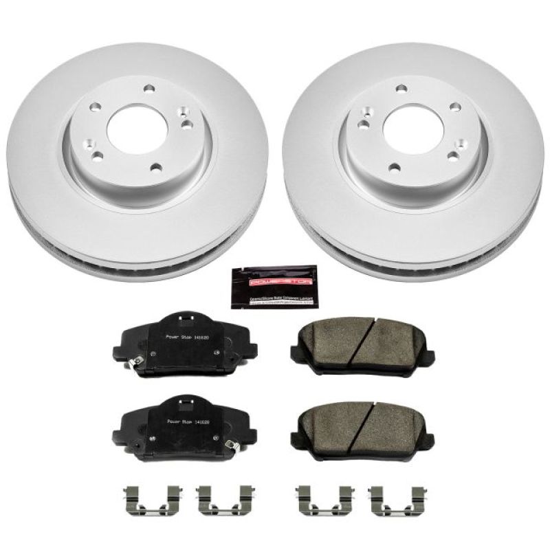 Power Stop 14-17 Kia Forte5 Front Z17 Evolution Geomet Coated Brake Kit Brake Kits - Performance Blank PowerStop