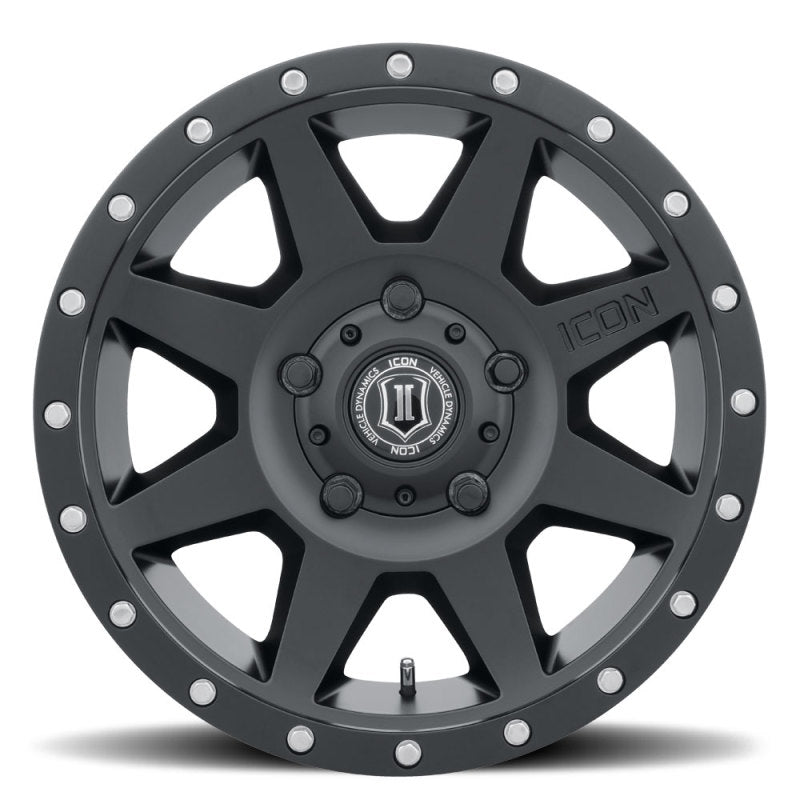 ICON Rebound 18x9 5x150 25mm Offset 6in BS 110.1mm Bore Satin Black Wheel Wheels - Cast ICON
