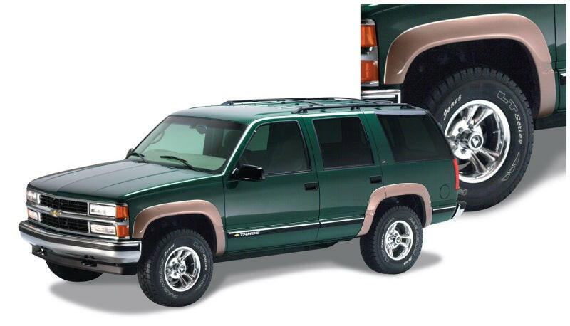 Bushwacker 97-99 Chevy Tahoe OE Style Flares 4pc 4-Door Only - Black Fender Flares Bushwacker