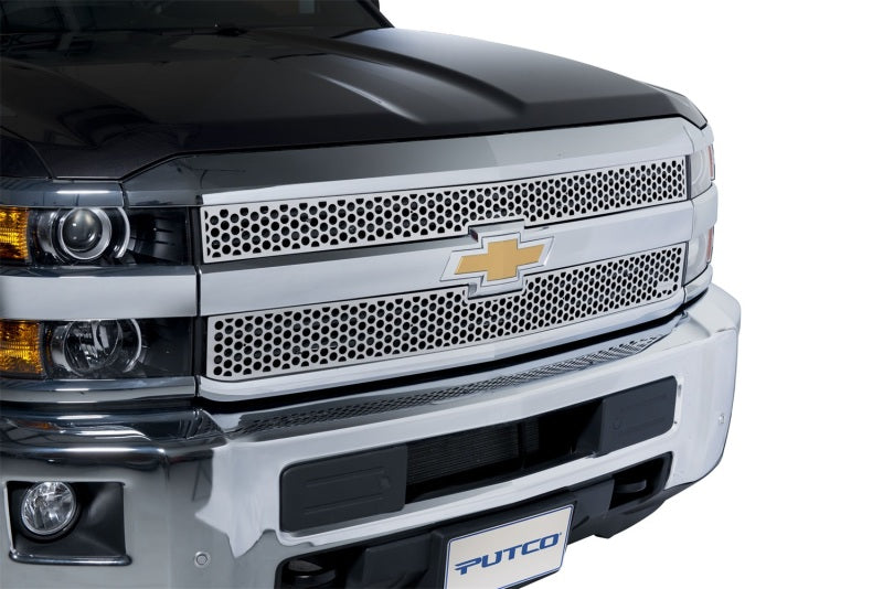 Putco 15-19 Chevy Silverado HD Punch Stainless Steel Grilles Grilles Putco