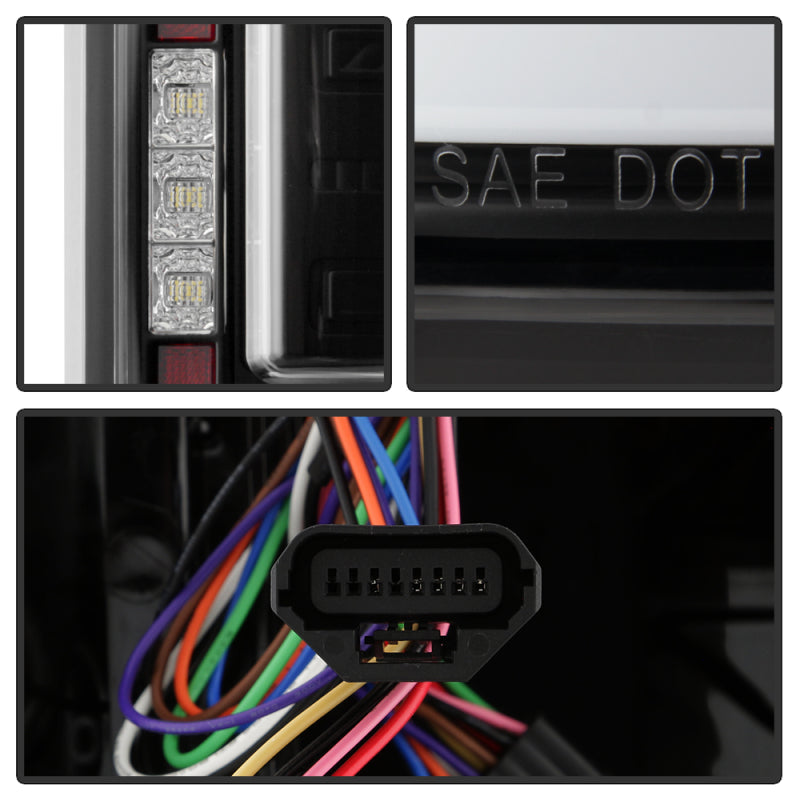 Spyder Dodge RAM 1500 19-21 Factory LED Model LED Tail Lights - Red Clear ALT-YD-DR19LED-SEQ-BK Tail Lights SPYDER