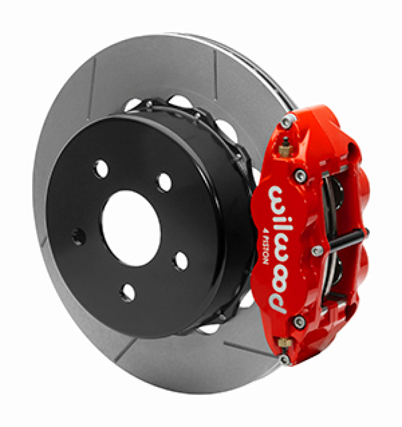 Wilwood 2020+ Jeep Gladiator (JT) Narrow Superlite 4R Rear Slotted Brake Kit 14.00in Red w/ Lines Big Brake Kits Wilwood
