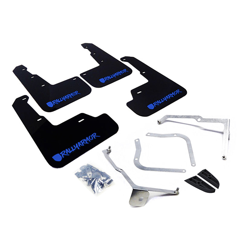 Rally Armor 15-21 Subaru WRX/STI Black Mud Flap Blue Altered Font Logo Mud Flaps Rally Armor