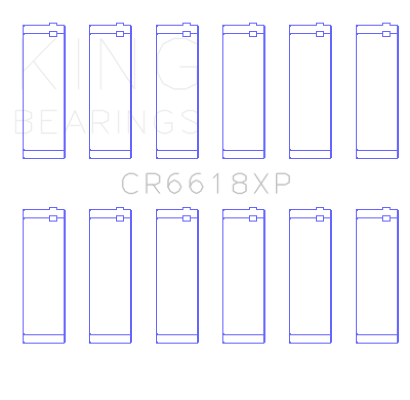 King Engine Bearings Chevrolet 200/229ci XP Series Connecting Rod Bearing Set - STDX Size Bearings King Engine Bearings
