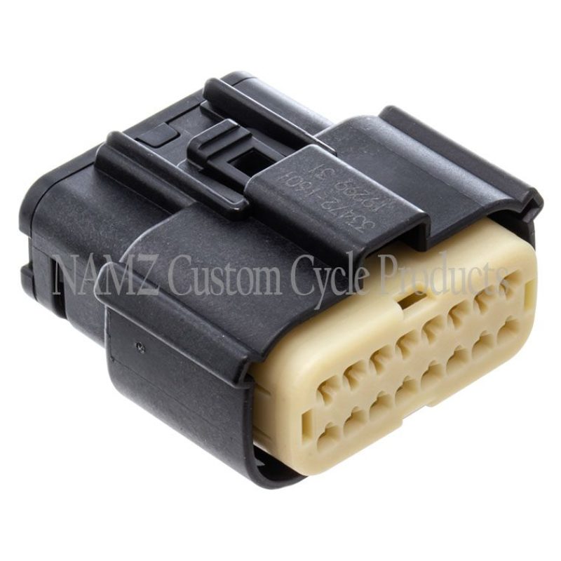 NAMZ 07-23 V-Twin FL Molex MX-150 16-Pos Female Connector Fairing Main Harness - Blk (HD 72166-07BK) Wiring Connectors NAMZ