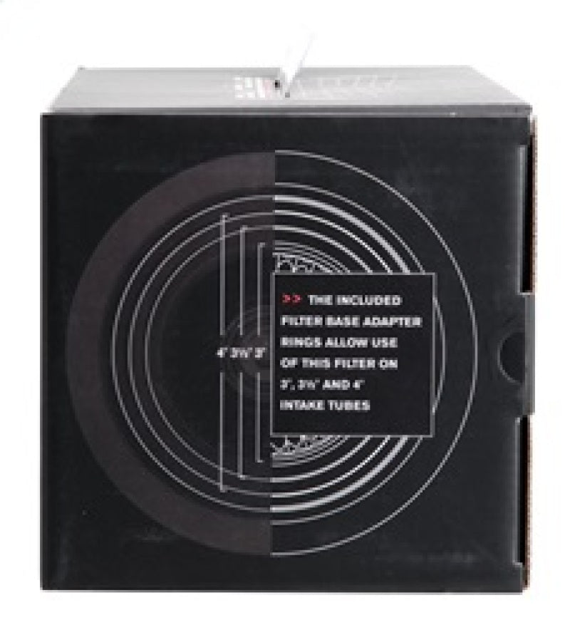 Spectre Adjustable Conical Air Filter 9-1/2in. Tall (Fits 3in. / 3-1/2in. / 4in. Tubes) - Red Air Filters - Universal Fit Spectre