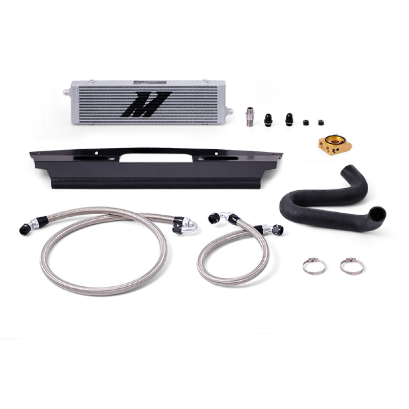 Mishimoto 2015+ Ford Mustang GT Thermostatic Oil Cooler Kit - Silver Oil Coolers Mishimoto