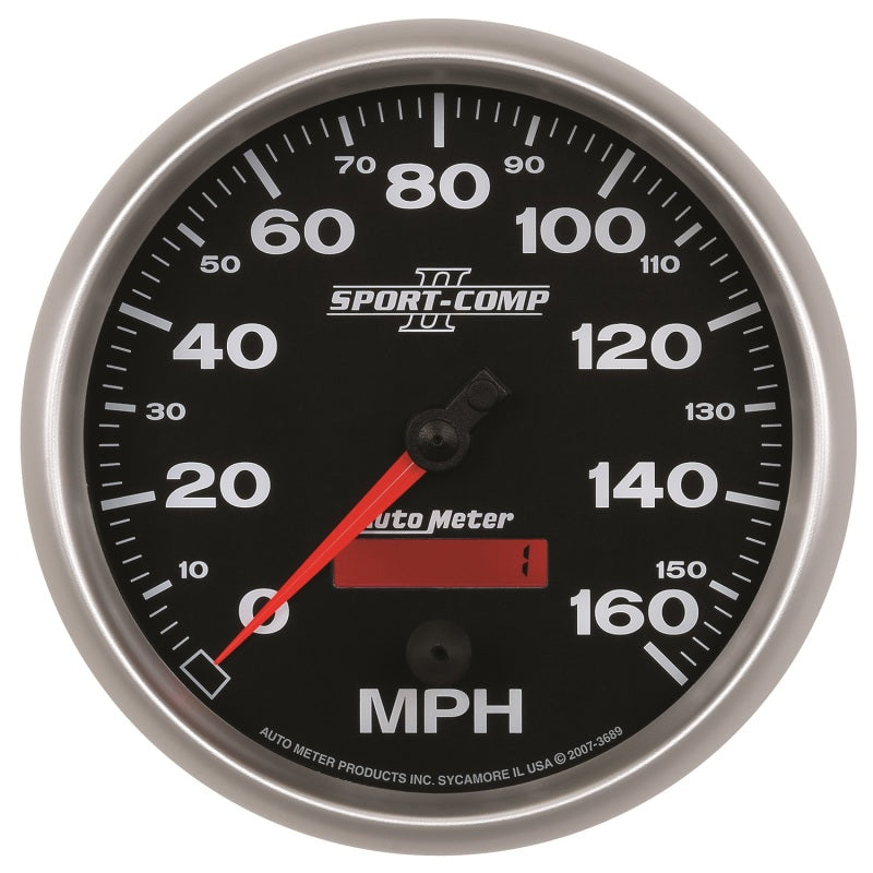 Autometer Sport-Comp II 5 inch 0-160MPH Electronic Programmable Speedometer Gauges AutoMeter
