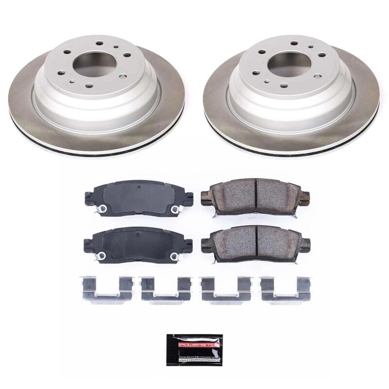 Power Stop 05-09 Saab 9-7x Rear Semi-Coated Rotor Kit Brake Kits - Performance Blank PowerStop