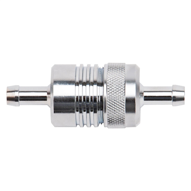 Russell Performance Chrome Street Fuel Filter (3in Length 1-1/8in diameter 5/16in inlet/outlet) Fuel Filters Russell