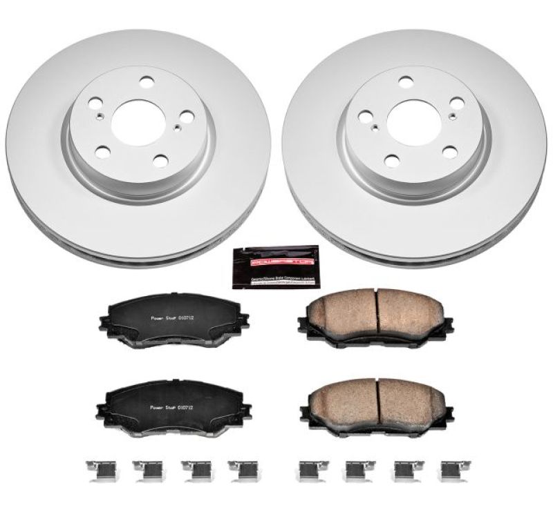 Power Stop 09-10 Pontiac Vibe Front Z17 Evolution Geomet Coated Brake Kit Brake Kits - Performance Blank PowerStop