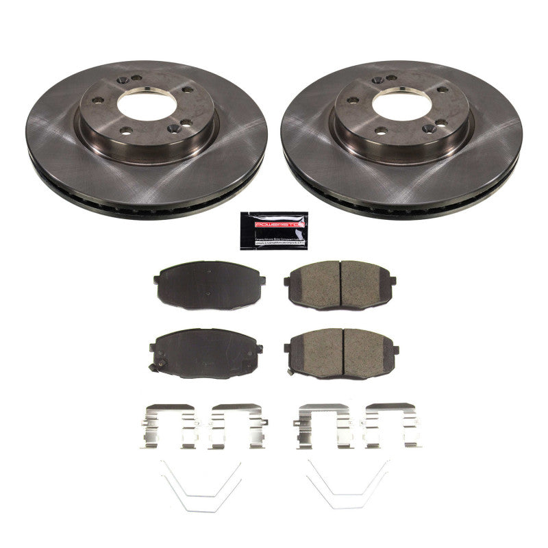 Power Stop 19-22 Kia Forte Front Autospecialty Brake Kit Brake Kits - OE PowerStop