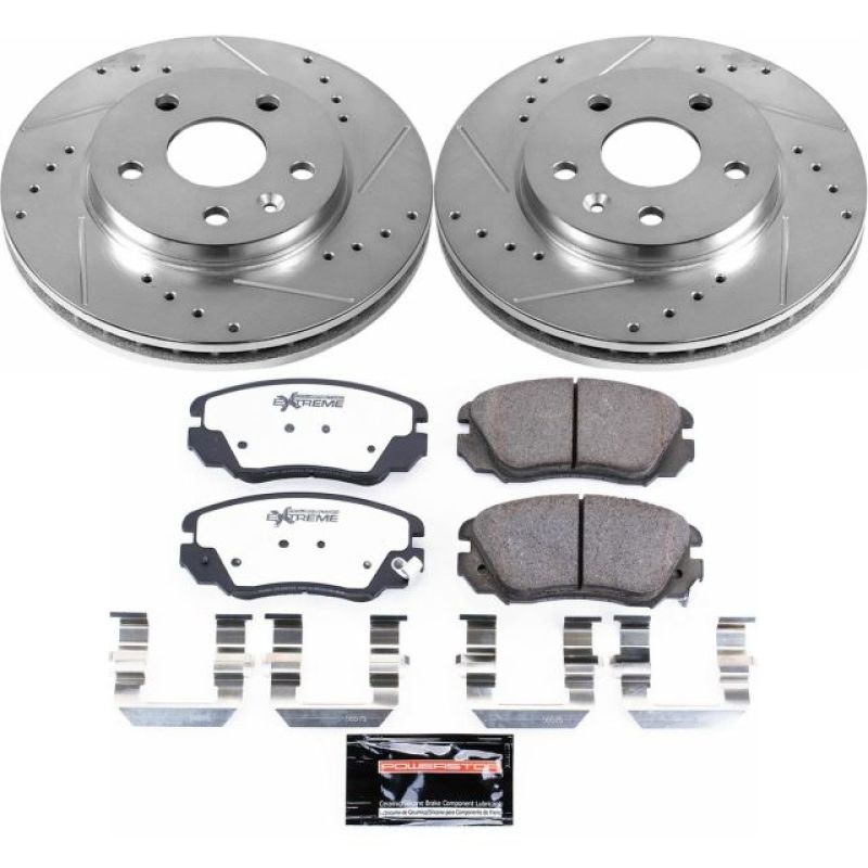 Power Stop 11-16 Buick LaCrosse Front Z26 Street Warrior Brake Kit Brake Kits - Performance D&S PowerStop