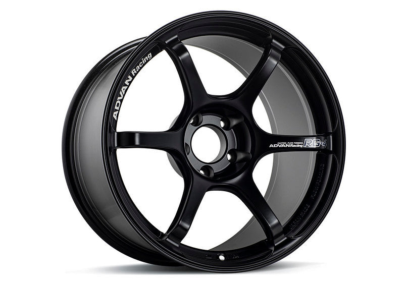 Advan RG-4 18x10 +35 5x114.3 Semi Gloss Black Wheel Wheels - Cast Advan