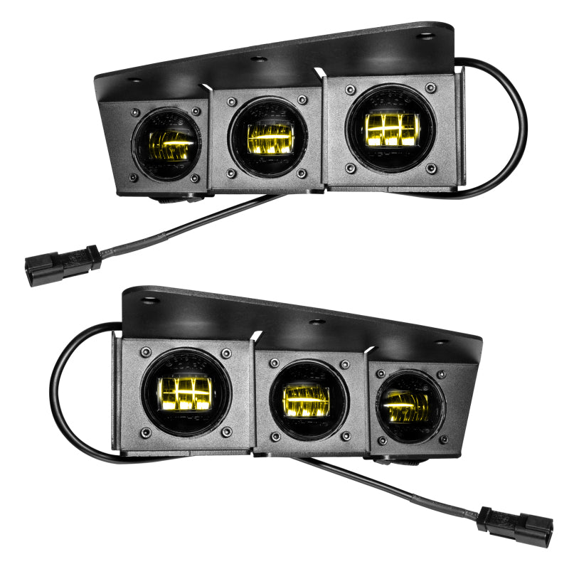 ORACLE Lighting 21-22 Ford Bronco Triple LED Fog Light Kit for Steel Bumper - Yellow Fog Lights ORACLE Lighting