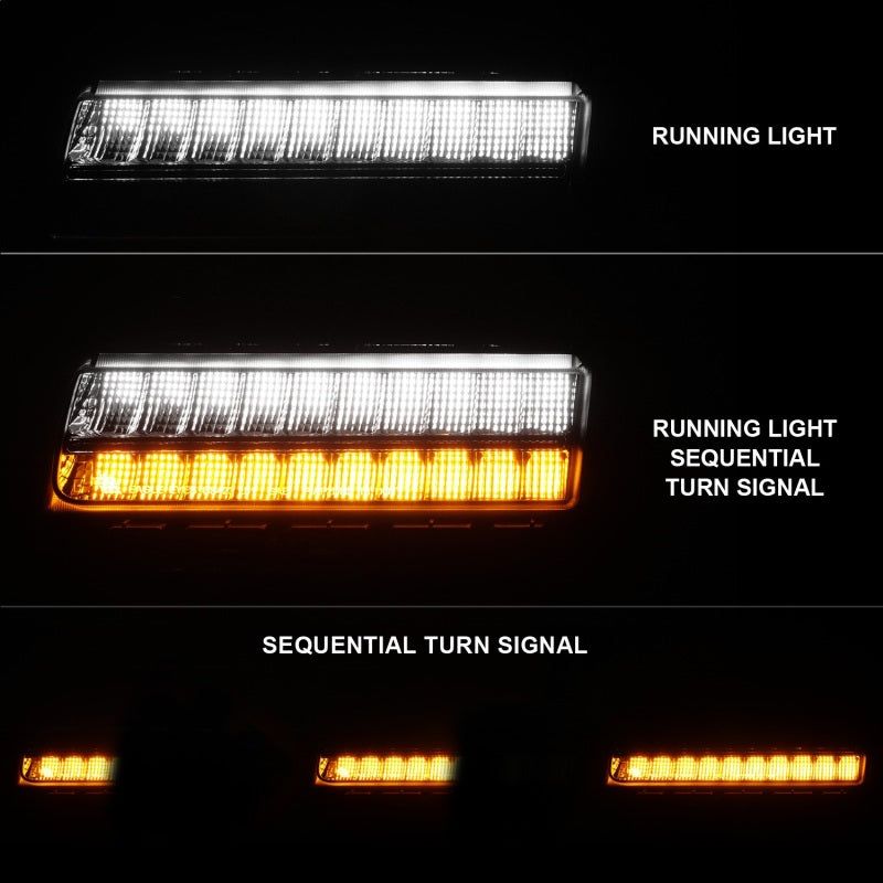 ANZO Wrangler 18-21/Gladiator 20+ LED Side Marker Lights Smoke w Sequential Signal Lights Corner ANZO