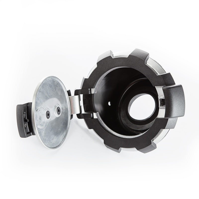 Rugged Ridge Elite Fuel Door Non-Lock Brushed Alum 07-18 Jeep Wrangler JK Fuel Caps Rugged Ridge