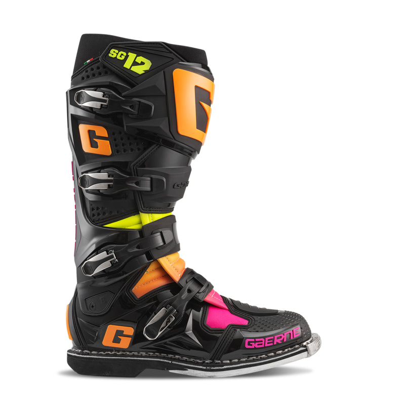 Gaerne SG12 Limited Edition Boot Black/Orange/Pink - Size 13 Motorcycle Boots Gaerne