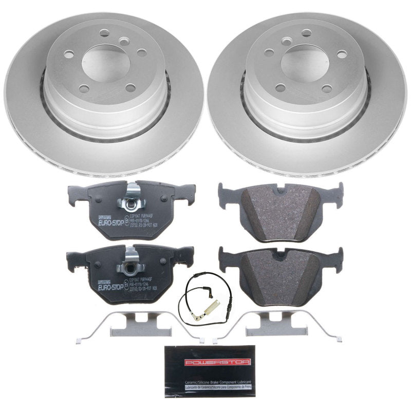 Power Stop 06-07 BMW 525xi Rear Euro-Stop Brake Kit Brake Kits - OE PowerStop