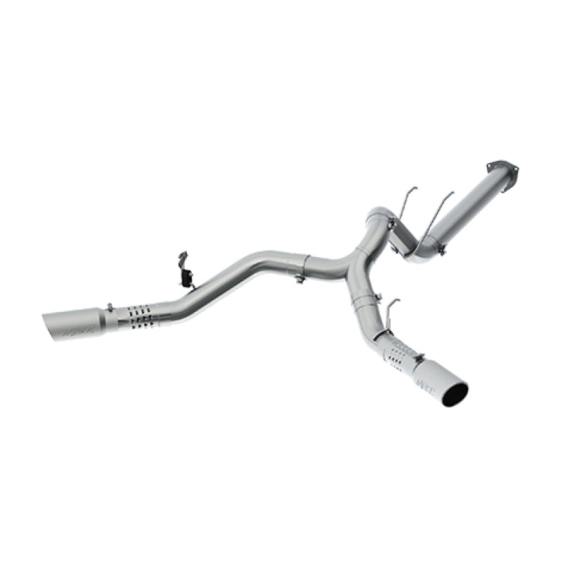 MBRP 17-19 Ford F-250/350/450 6.7L 4in Filter Back Cool Duals T409 Exhaust System DPF Back MBRP