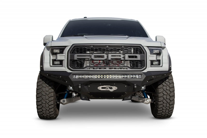 Addictive Desert Designs 17-18 Ford F-150 Raptor Stealth Fighter Front Bumper w/ Winch Mount Bumpers - Steel Addictive Desert Designs
