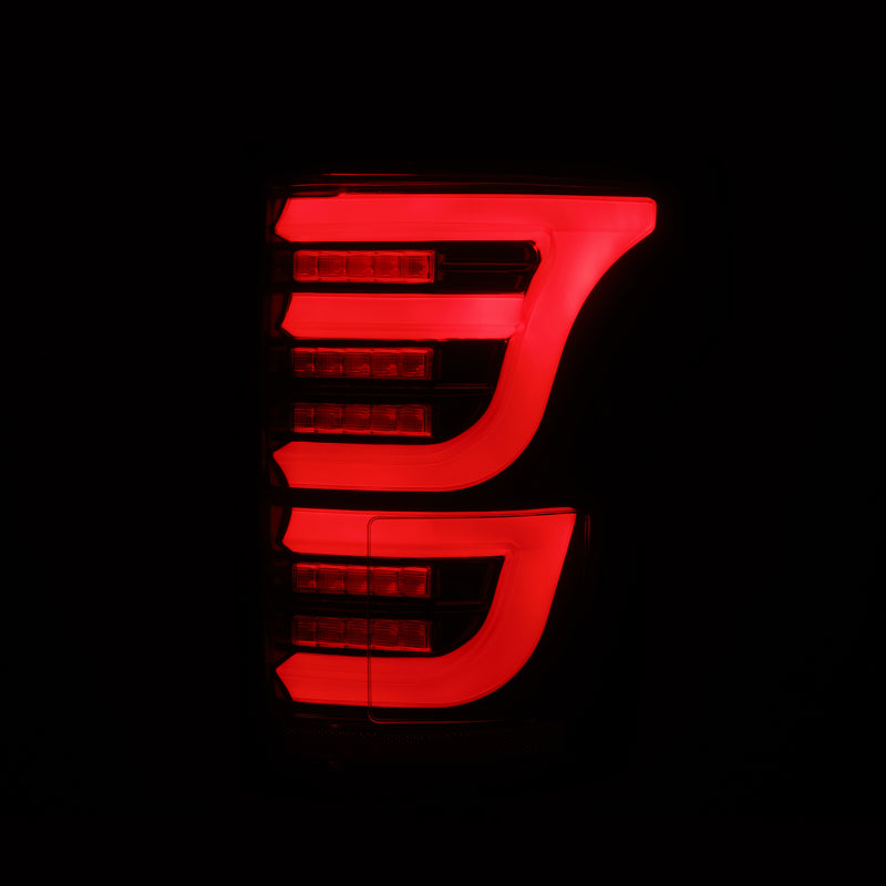 AlphaRex 15-20 Ford F-150 Luxx LED Tail Lights (Pair) Black/Red (Not For Blind Spot Sensor Models) Tail Lights AlphaRex