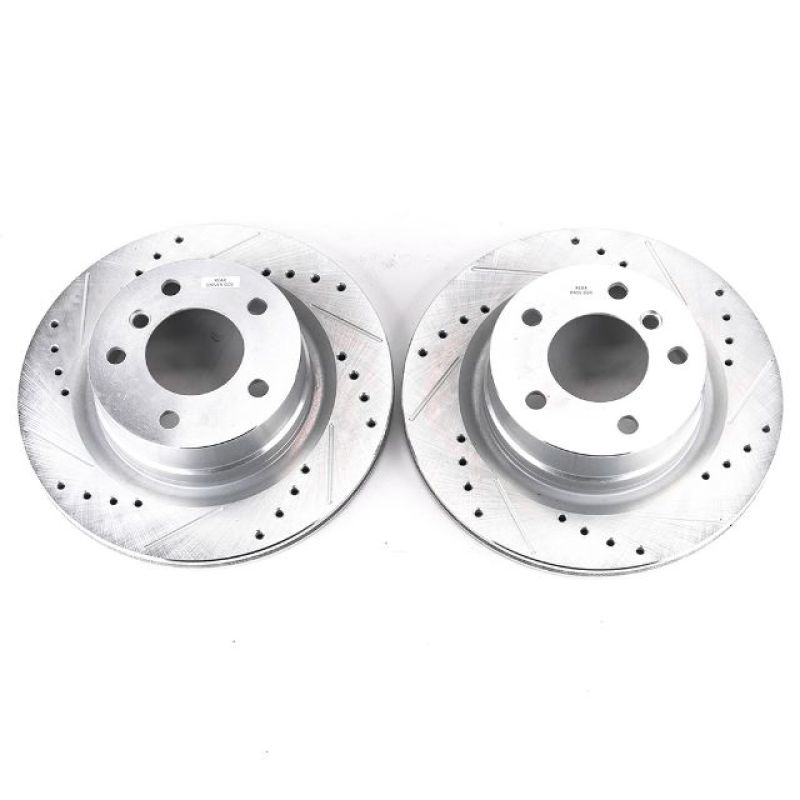 Power Stop 08-13 BMW 128i Rear Evolution Drilled & Slotted Rotors - Pair Brake Rotors - Slot & Drilled PowerStop