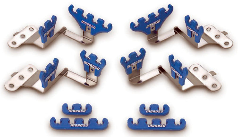 Moroso Chevrolet Small Block Ignition Wire Loom Kit - Centerbolt - 7-9mm - Blue Wire Loom Moroso