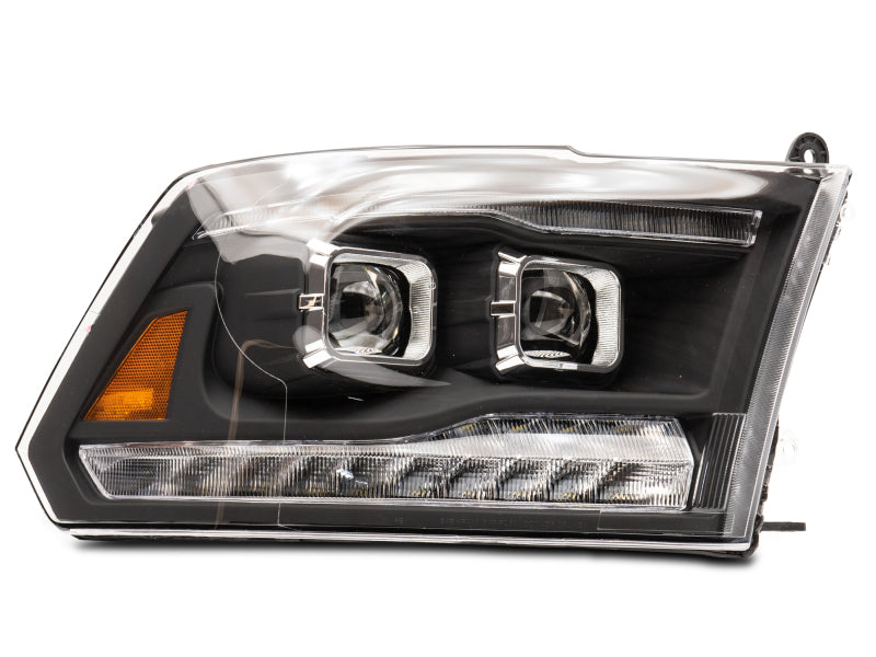 Raxiom 09-18 RAM 1500 LED Projector Headlights w/ Switchback Turn Signals- Blk Housing (Clear Lens) Headlights Raxiom