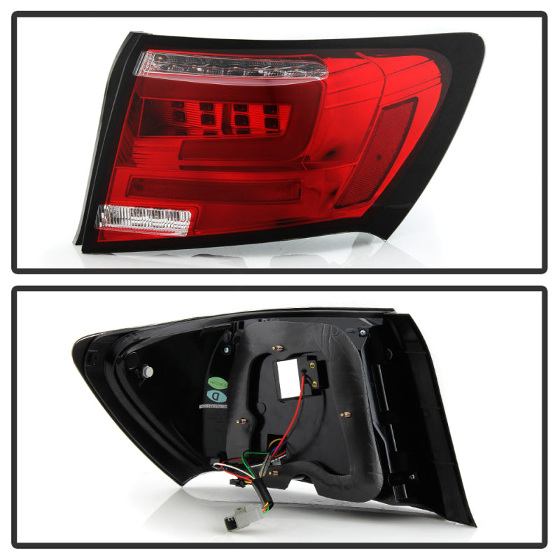 Spyder 08-11 Subaru Impreza WRX 4DR LED Tail Lights - Red Clear ALT-YD-SI084D-LED-RC Tail Lights SPYDER