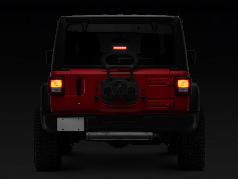 Raxiom18-23 Jeep Wrangler JL Axial Series Hyper Flash LED Third Brake Light- Smoked Brake Lights Raxiom