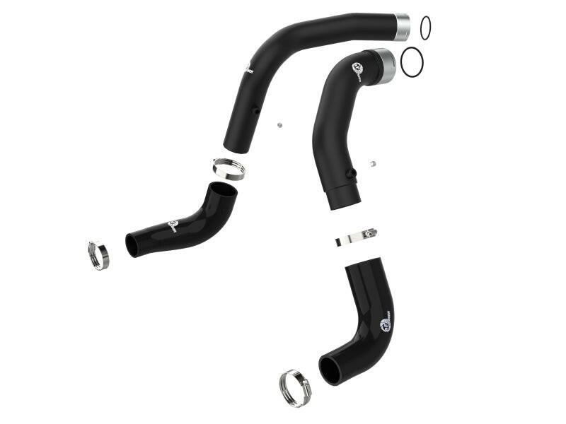 aFe BladeRunner Black 3in Intercooler Hot & Cold Side Pipe Kit 20-21 Jeep Wrangler V6-3.0L (td) Intercoolers aFe