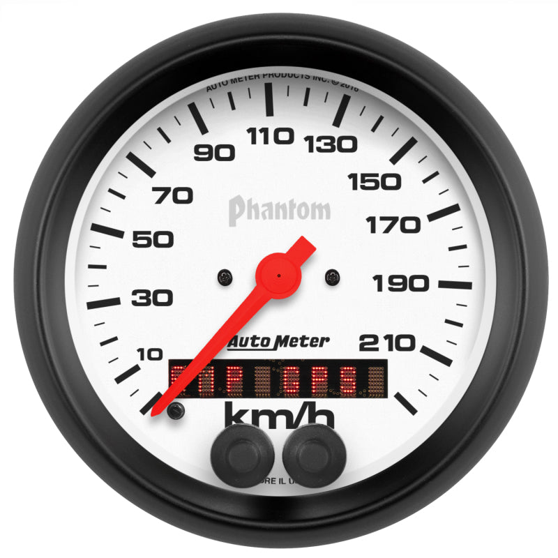 Autometer Phantom 3-3/8in. 0-225KM/H (GPS) Speedometer Gauge Gauges AutoMeter