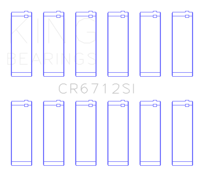 King Engine Bearings Ford V6 Triton/Ohv (Size +1.0mm) Connecting Rod Bearing Set Connecting Rods King Engine Bearings