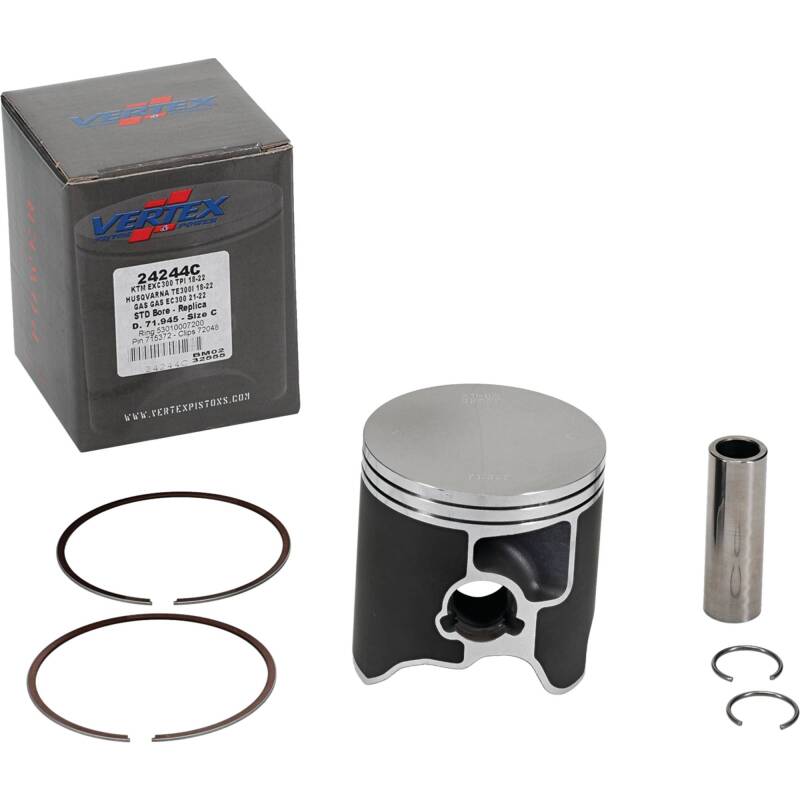 Vertex Piston 2024 KTM 300 EXC 300cc Cast Replica Piston Kit Piston Sets - Powersports Vertex Pistons