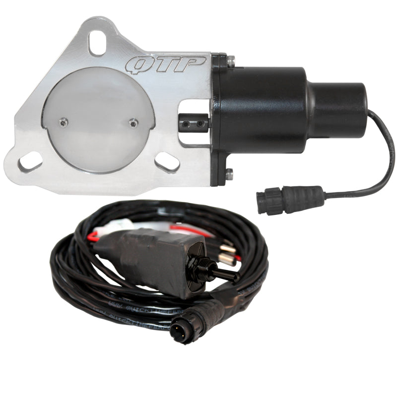 QTP 3in Bolt-On QTEC Electric Cutout Valve - Single Exhaust Cutouts QTP