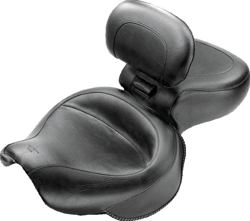 Mustang 00-08 Honda VT1100 Sabre,97-08 Spirit,87-97 Shadow Wide Touring 1PC Seat - Black One-Piece Motorcycle Seats Mustang Motorcycle