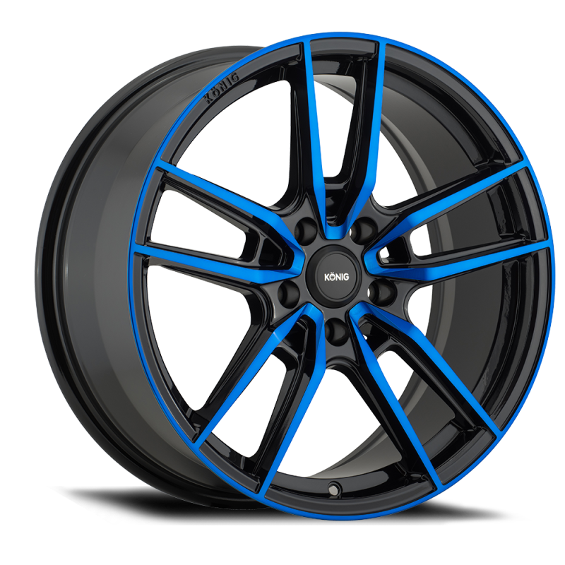 Konig Myth 18x8 5x114.3 ET43 Gloss Black w/ Blue Tinted Clearcoat Wheels - Cast Konig