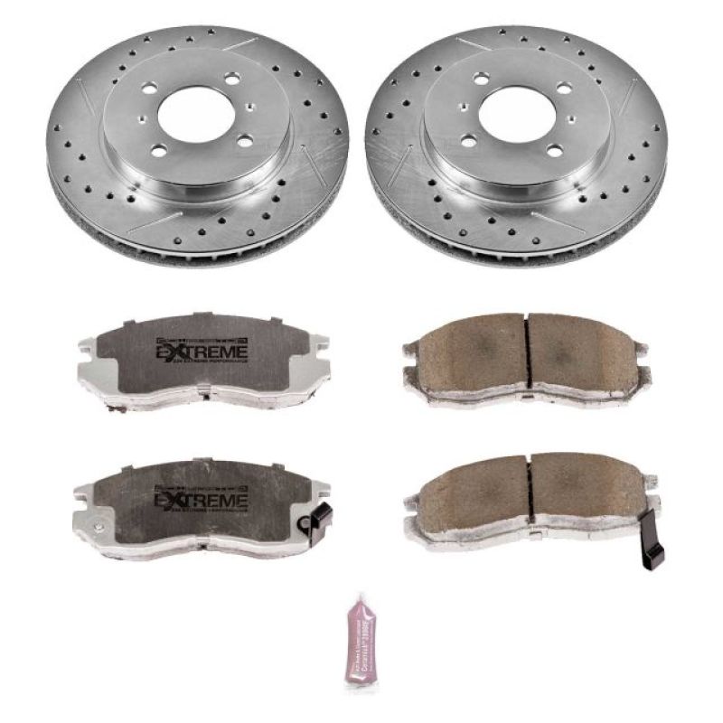 Power Stop 98-02 Mitsubishi Mirage Front Z26 Street Warrior Brake Kit Brake Kits - Performance D&S PowerStop