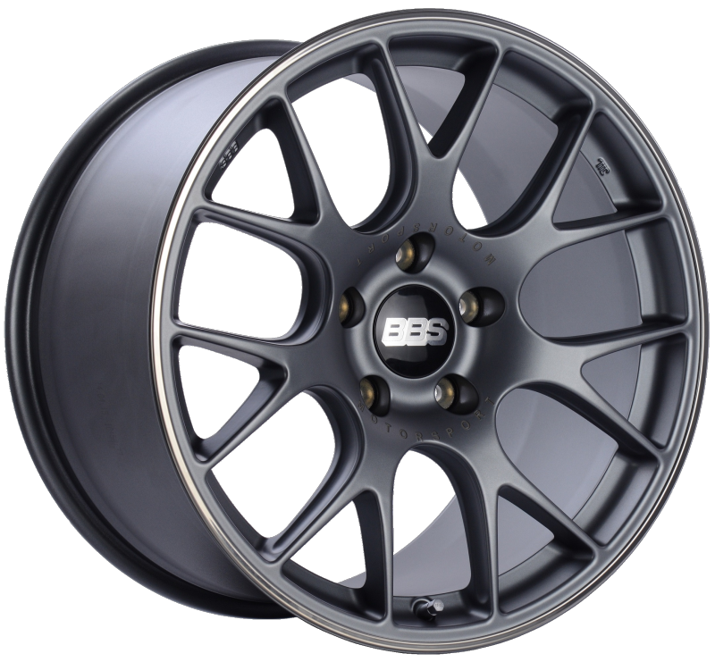 BBS CH-R 19x10 5x130 ET38 CB71.6 Satin Titanium Polished Rim Protector Wheel Wheels - Cast BBS
