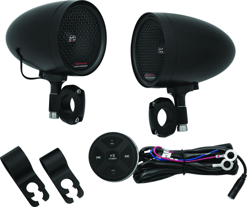 Kuryakyn Road Thunder Speaker Pods Bluetooth Audio Controller Black Audio Kuryakyn