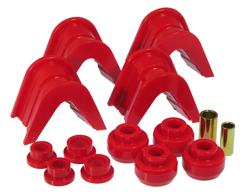 Prothane 66-79 Ford Trucks 14-Piece Bushing Set - 4deg Offset - Red Bushing Kits Prothane
