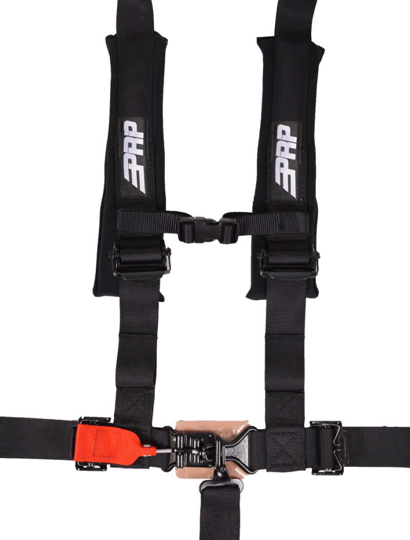 PRP 5.2 Harness with Shoulder Straps Sewn to Lap- Black Seat Belts & Harnesses PRP Seats
