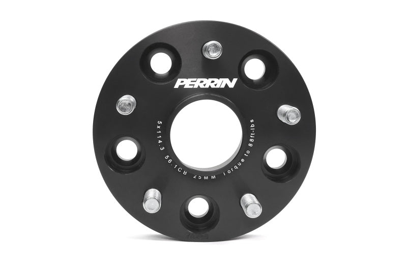 PERRIN Subaru 25mm Wheel Spacers 5x114.3 BP w/56mm Hub - Black Wheel Spacers & Adapters Perrin Performance