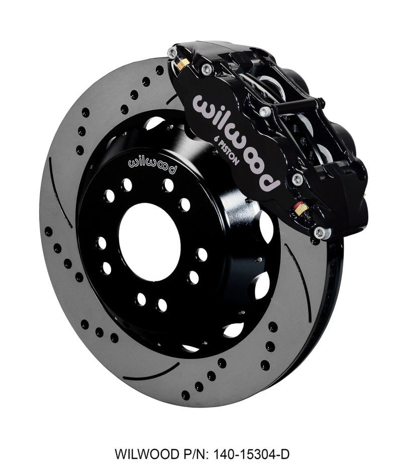 Wilwood Narrow Superlite 6R Front Hat Kit 14.00 Drilled 63-87 C10 w/ Wilwood Pro Spindles Big Brake Kits Wilwood
