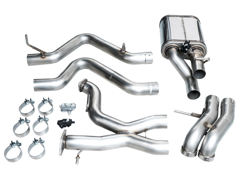 AWE Tuning 22-24 Ford Bronco Raptor 4WD Dual BashGuards Cat-Back SwitchPath Exhaust (No Tips) Catback AWE Tuning