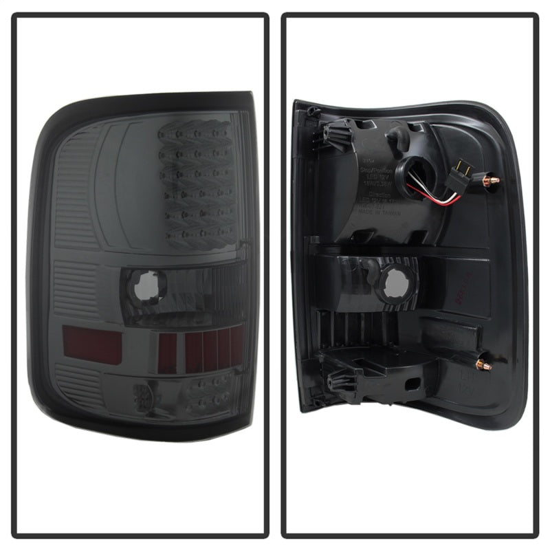 xTune Ford F150 Styleside 04-08 (Not Fit Heritage & SVT) LED Tail Lights Smoke ALT-ON-FF15004-LED-SM Tail Lights SPYDER